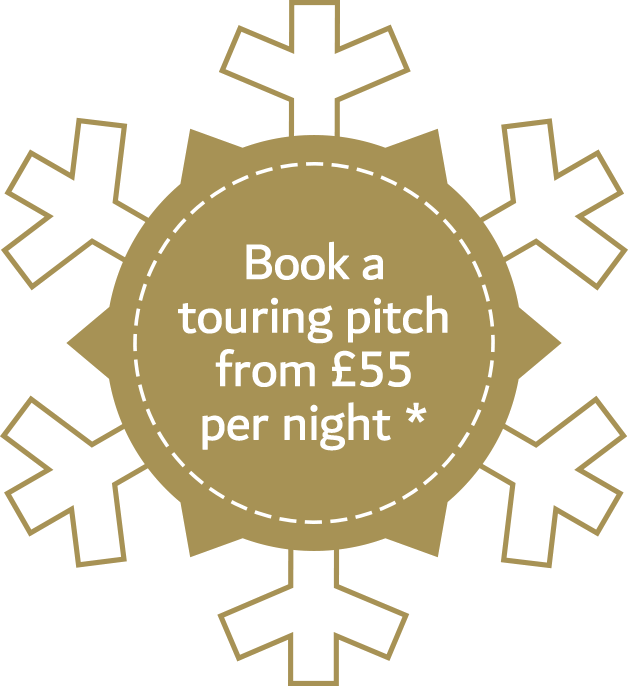 Book a touring pitch from £55 per night*